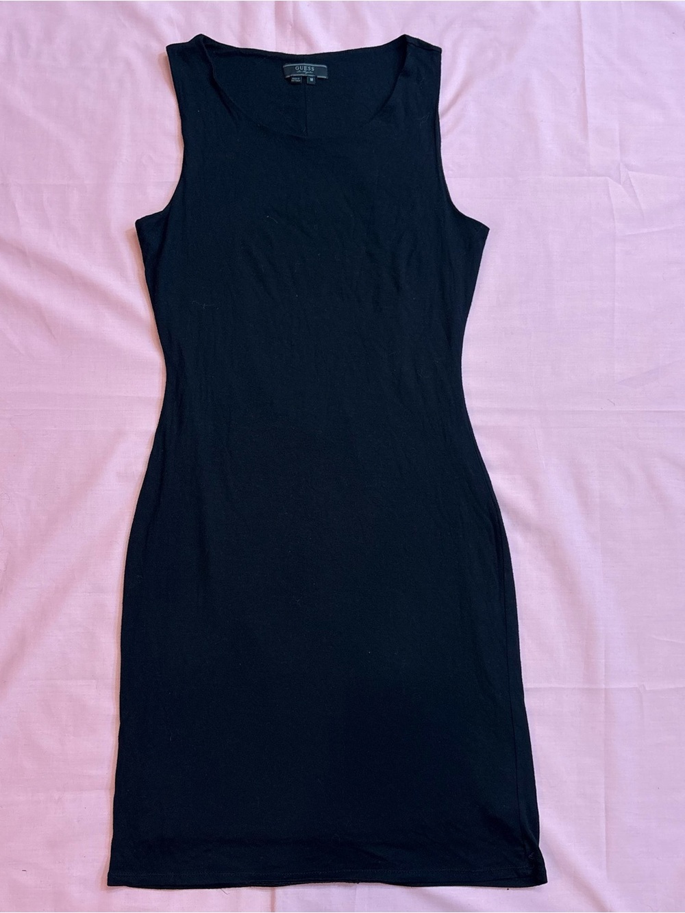 Guess Black Sleeveless Scoop Neck Mini Dress
